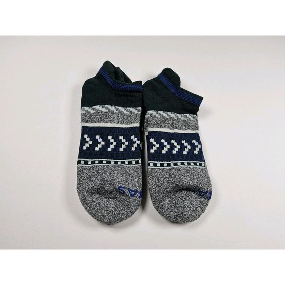 Bombas Pattern Athletic Ankle Socks Lot Of 2 Pairs Size L - Picture 1 of 2